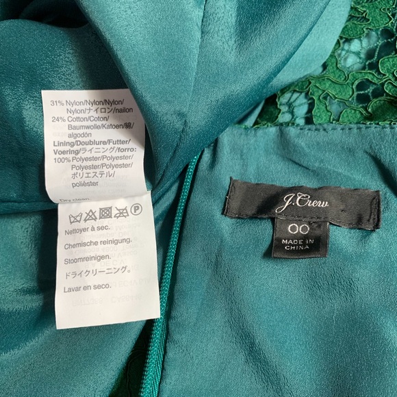 J. Crew Emerald Green Lace Midi Dress 👗 - Picture 8 of 8